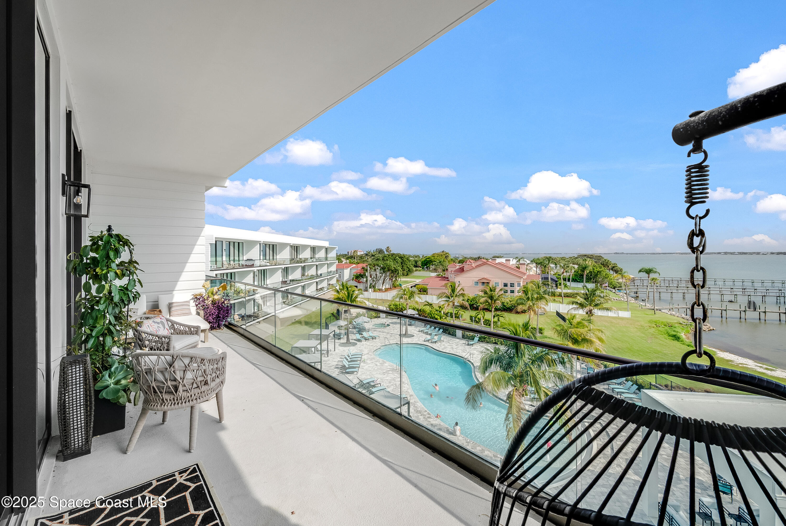 225 Strand Drive, Unit 404 Melbourne Beach, FL 32951 - Photo 40 of 51 a view of balcony with furniture