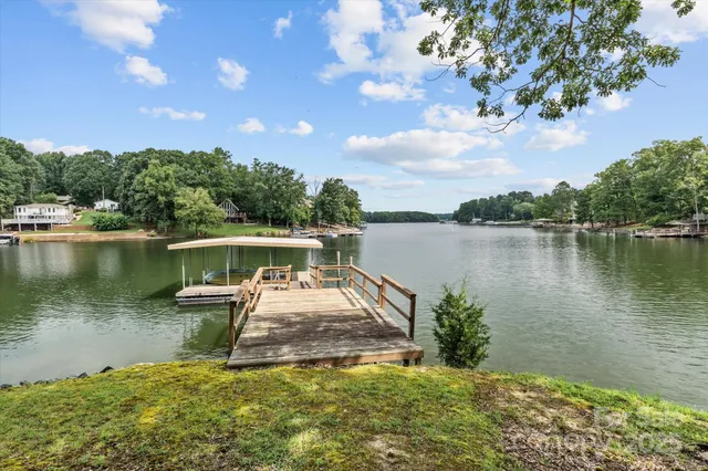 a view of a lake from a balcony
