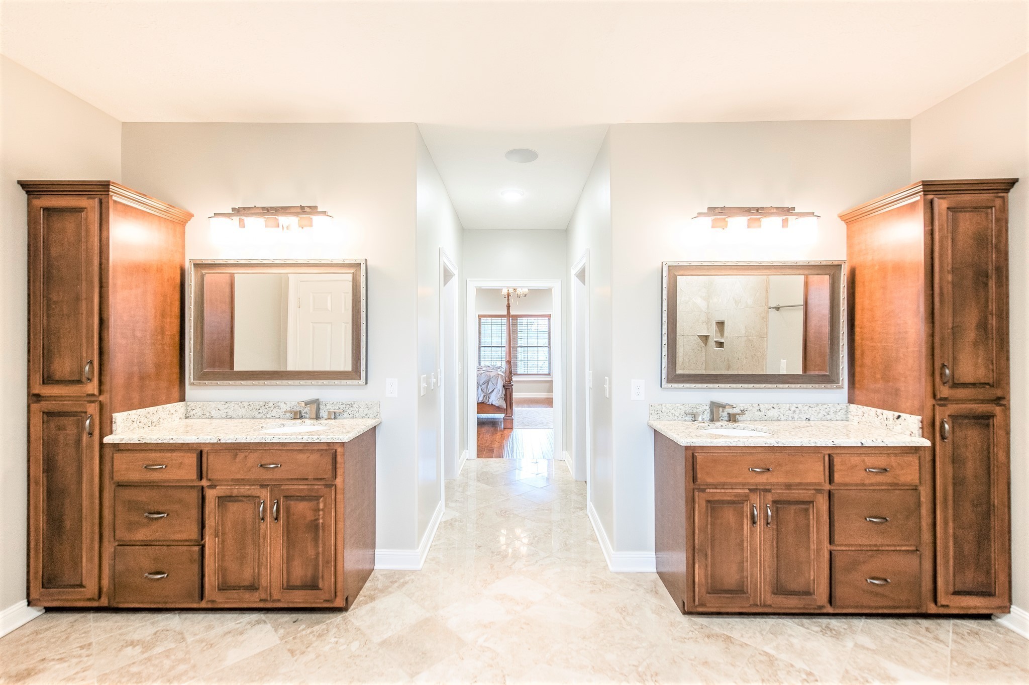 800 Butler Road Portland, TN 37148 - Photo 28 of 38 a spacious bathroom with a granite countertop double vanity sink mirror and