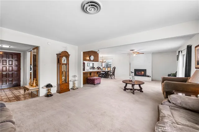 a view of a livingroom with furniture and a living room