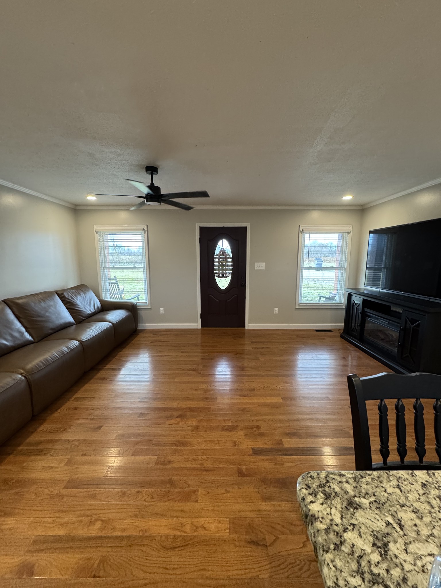 800 Pea Ridge-Sharon Grove Road Elkton, KY 42220 - Photo 14 of 43 a living room with fireplace furniture and a flat screen tv