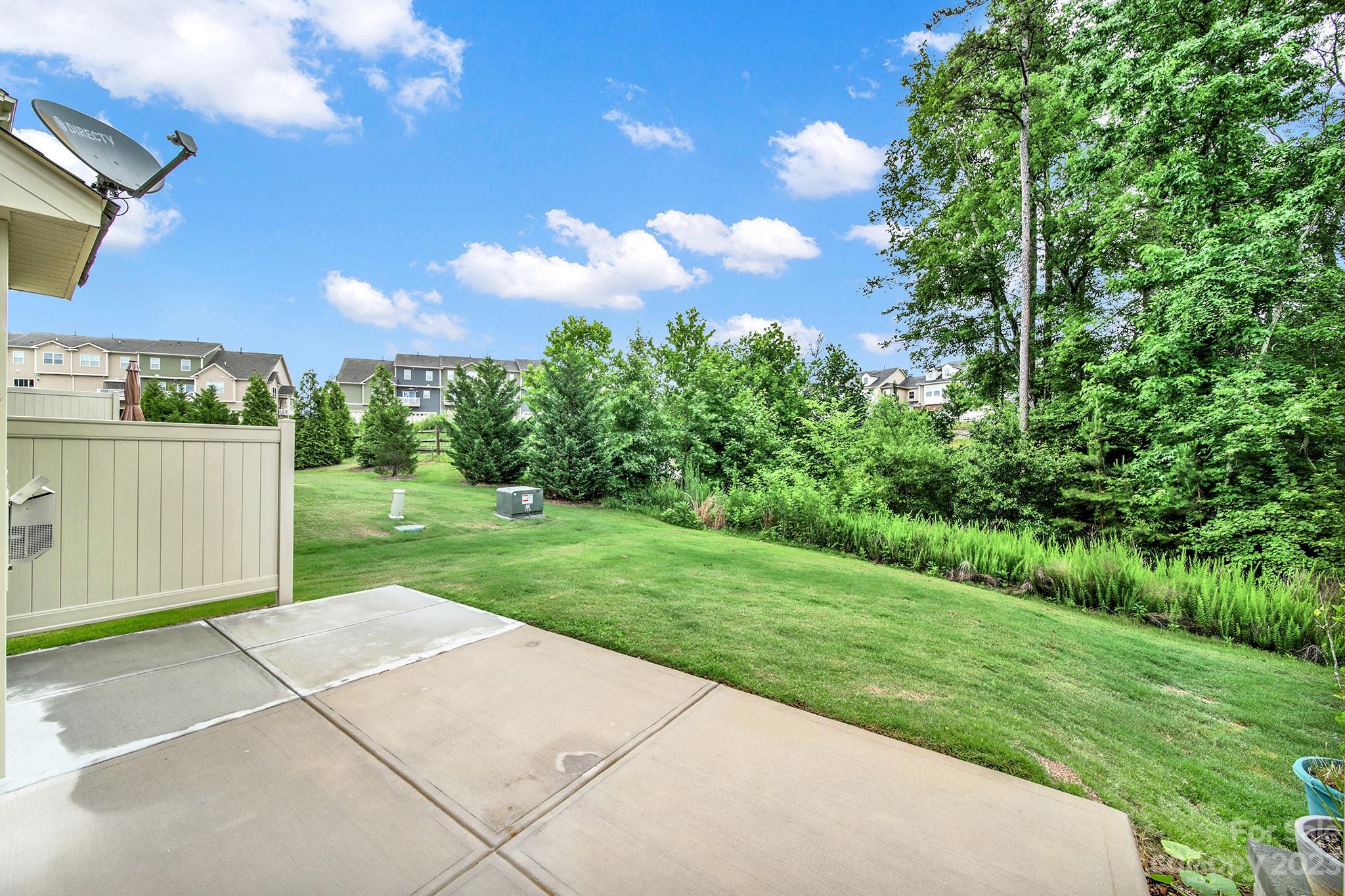 241 Butterfly Place Tega Cay, SC 29708 - Photo 31 of 42 a view of a backyard with potted plants and large trees