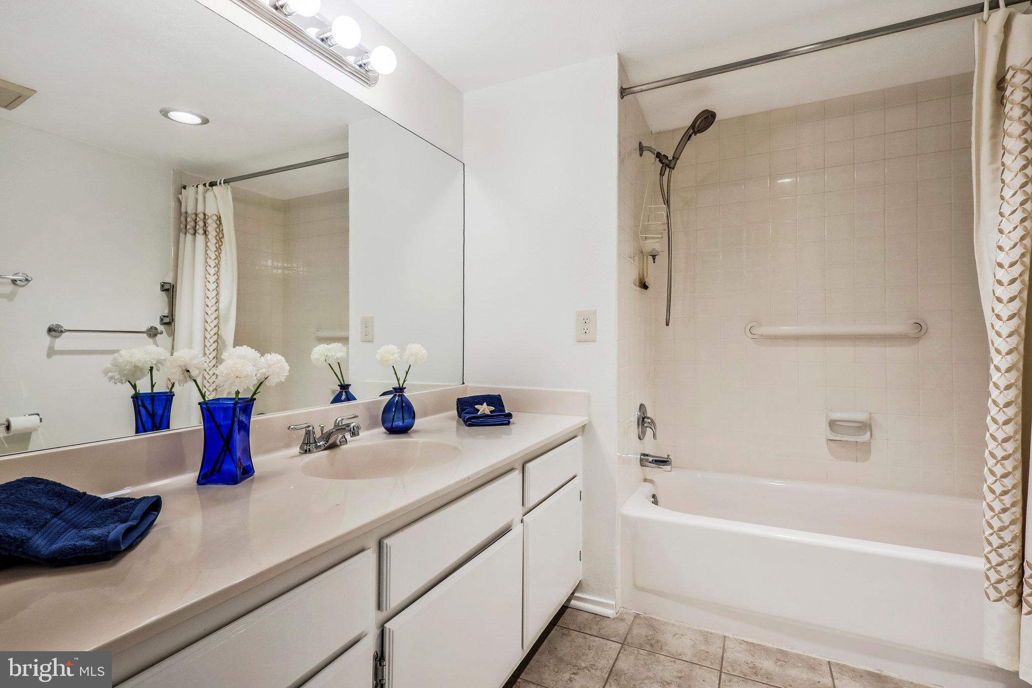 6101 Edsall Road, Unit 712 Alexandria, VA 22304 - Photo 22 of 53 a bathroom with a tub sink and mirror
