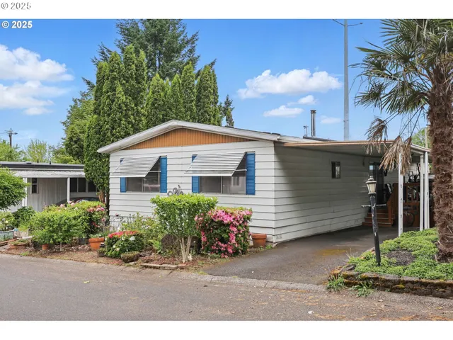 a house view with a garden space
