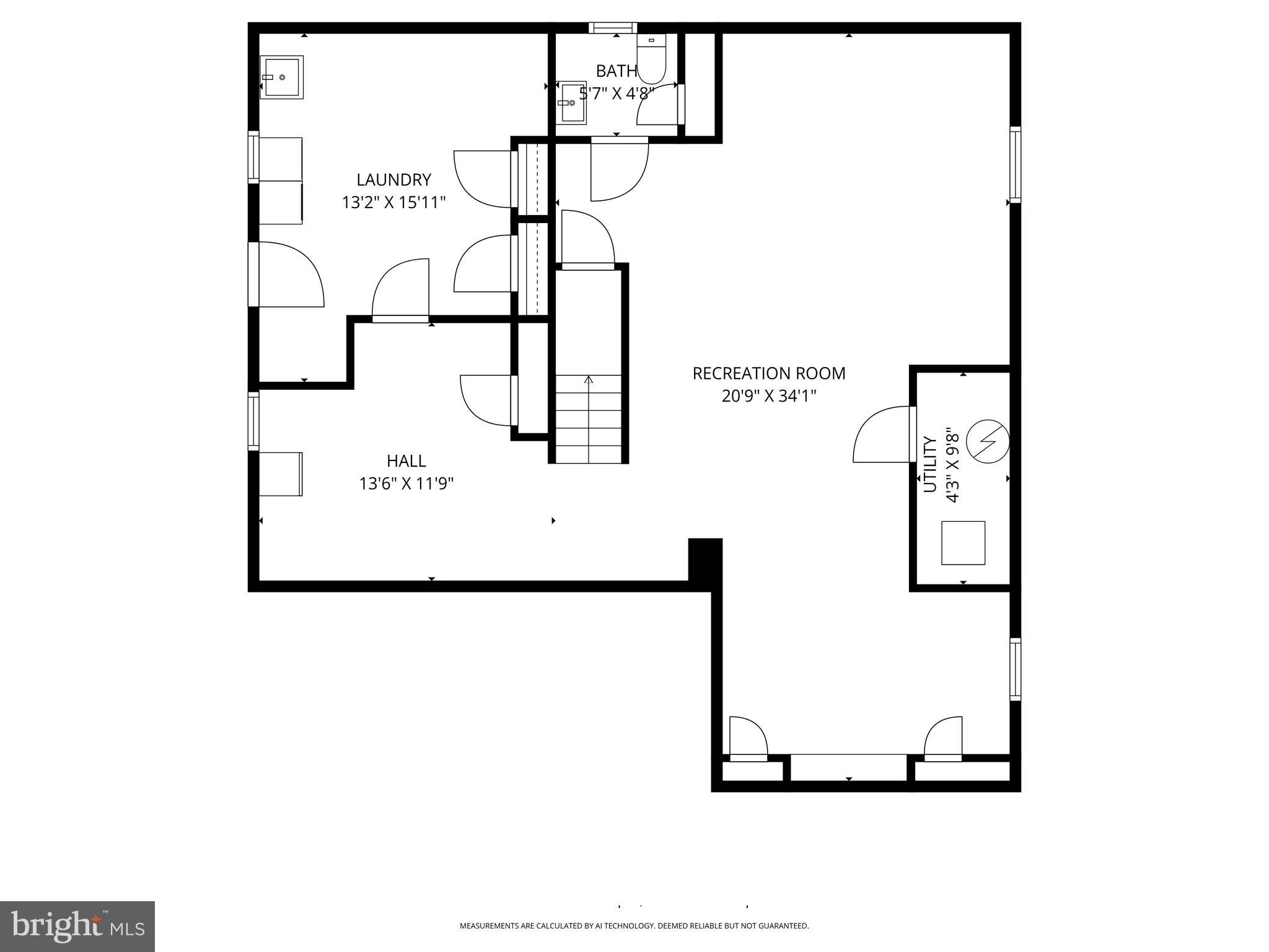 5911 Meadowood Road Baltimore, MD 21212 - Photo 51 of 52 Basement floor plan