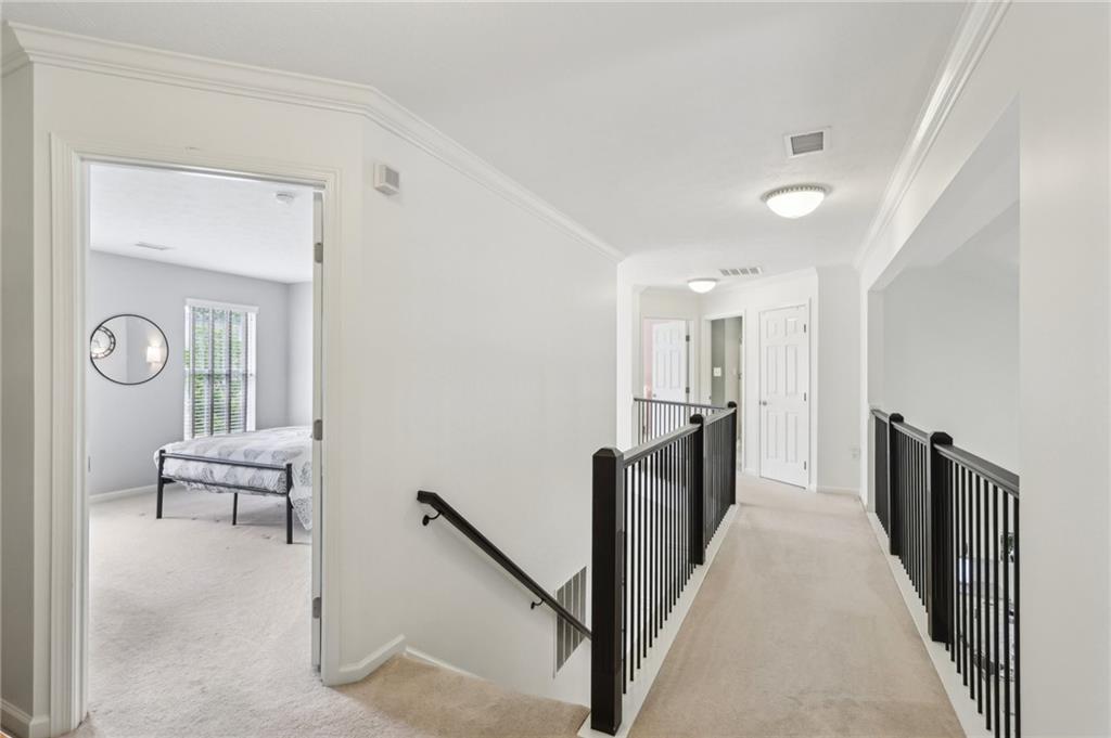 319 Buffalo Ridge Road Peters Township, PA 15317 - Photo 34 of 47 2nd floor Catwalk w/ stylish railings overlooking Family Room w/ Fireplace