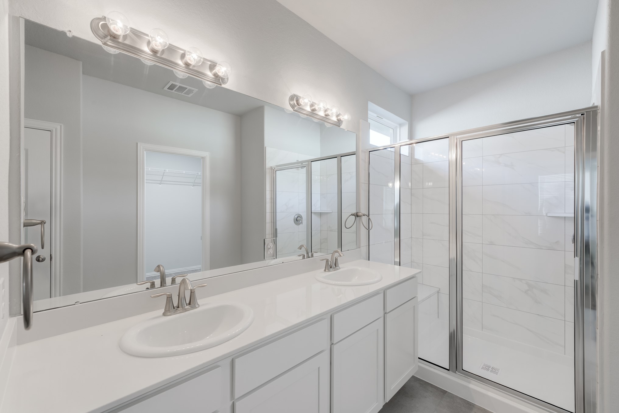 1225 Red Hills Drive Rosharon, TX 77583 - Photo 16 of 27 a bathroom with a double vanity sink mirror and double