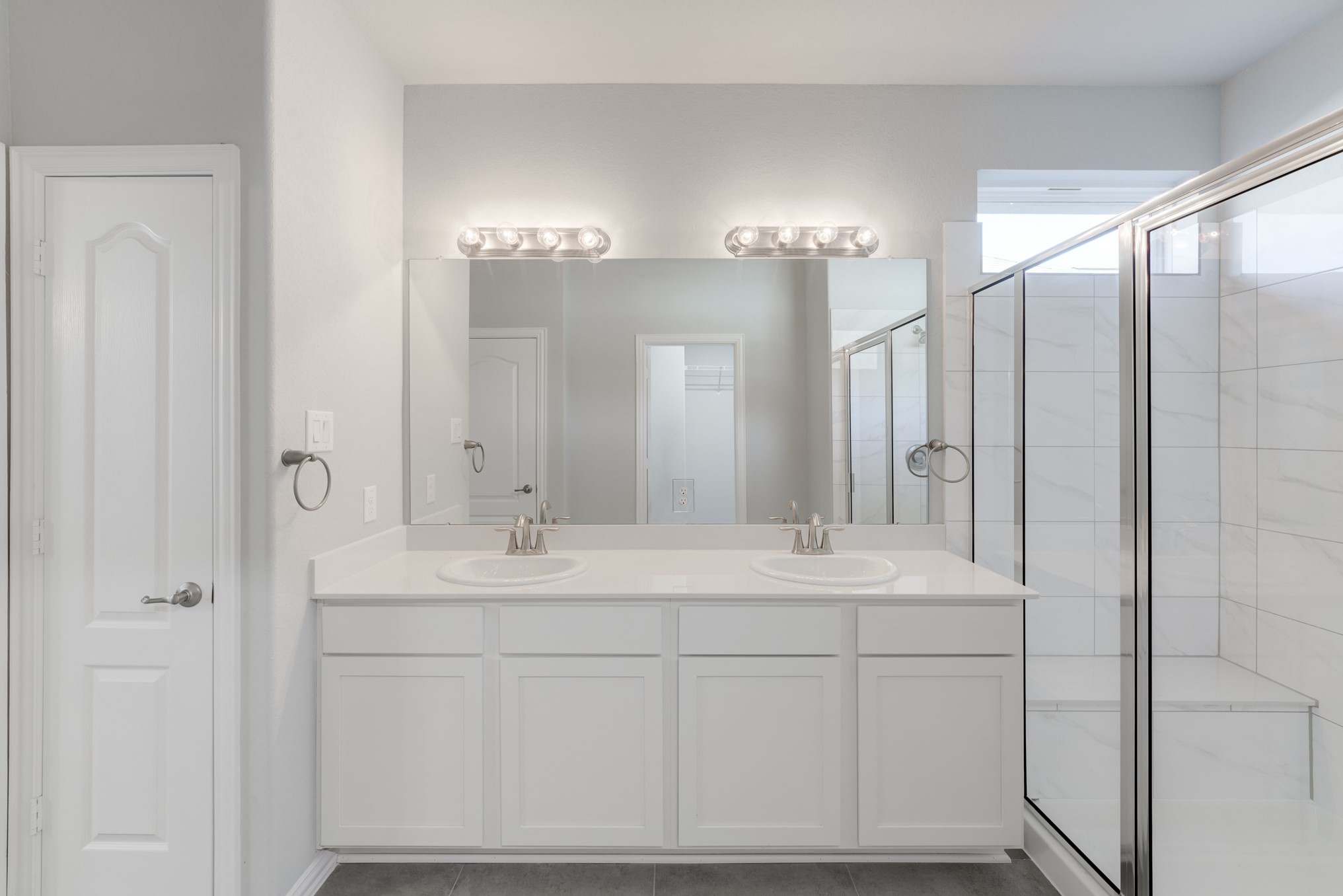 1225 Red Hills Drive Rosharon, TX 77583 - Photo 17 of 27 a bathroom with a double vanity sink mirror and