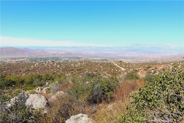a view of city and mountain