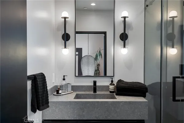 a view of a bench in balcony