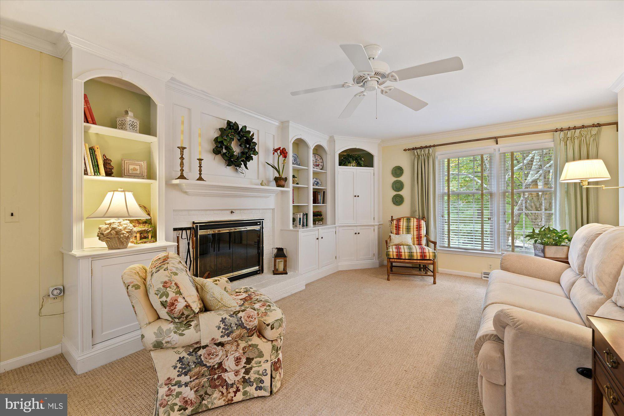 10512 Pot Spring Road Cockeysville, MD 21030 - Photo 17 of 39 Family Room with Built-ins & Fireplace