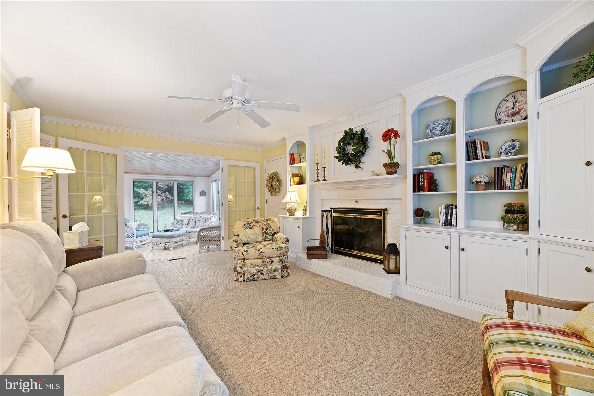 10512 Pot Spring Road Cockeysville, MD 21030 - Photo 19 of 39 Family Room with French Doors to Sun Room