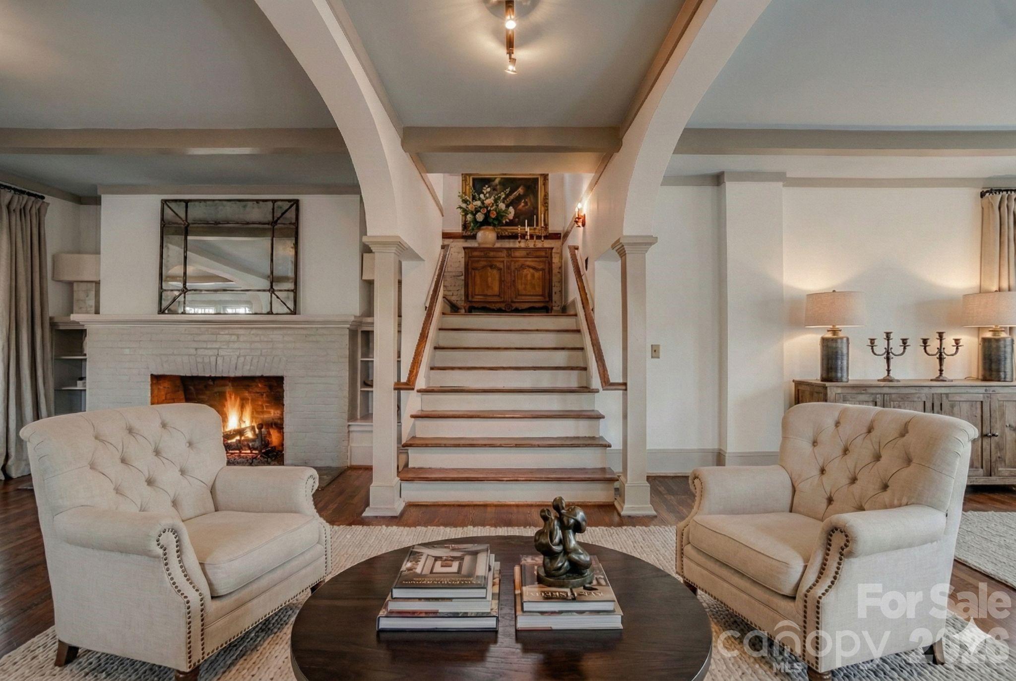 66 Fox Trot Lane Tryon, NC 28782 - Photo 12 of 48 a living room with furniture and a fireplace
