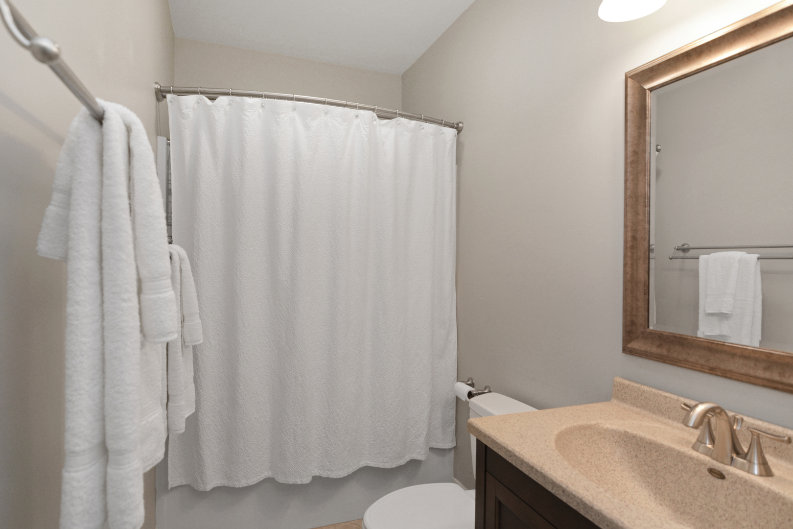 2235 North Bridge Drive Normal, IL 61761 - Photo 66 of 96 a bathroom with a granite countertop sink and a mirror