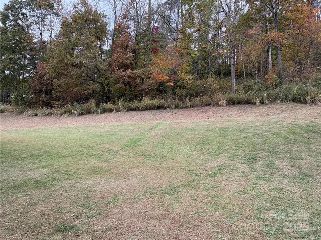 a view of empty field with trees