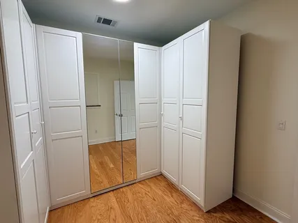 a view of closet area