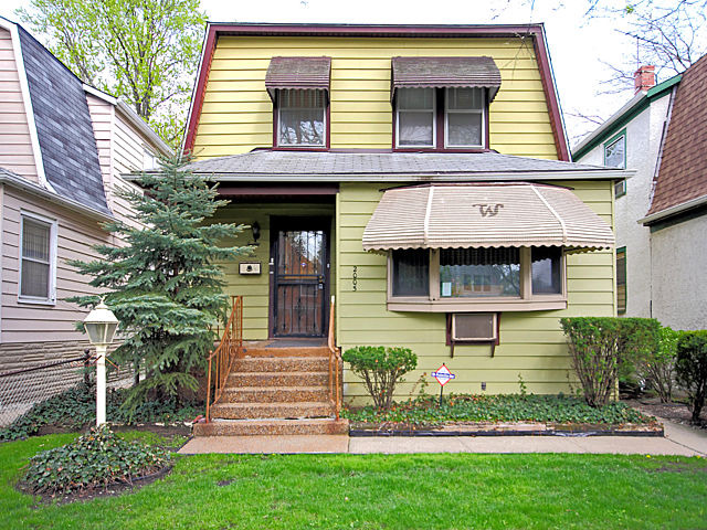 a front view of a house