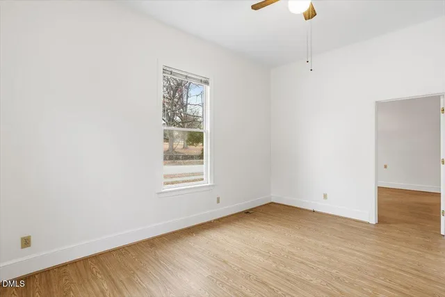 an empty room with a window