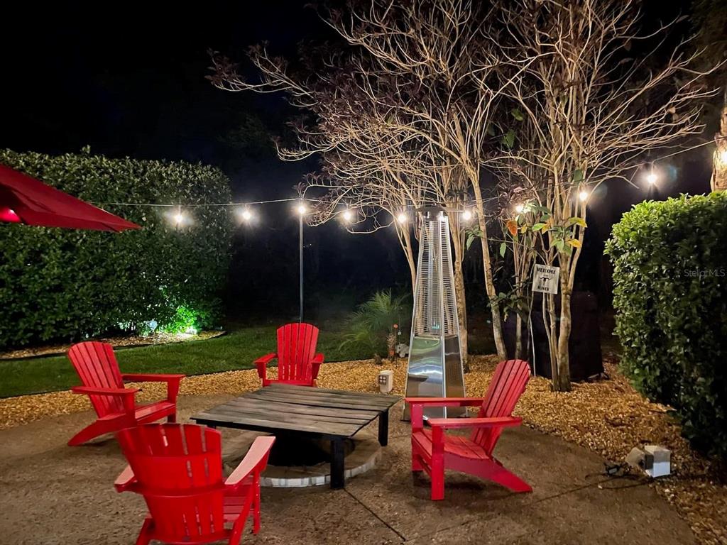 a view of outdoor seating
