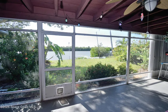 a view of backyard with green space