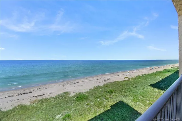 a view of an ocean beach