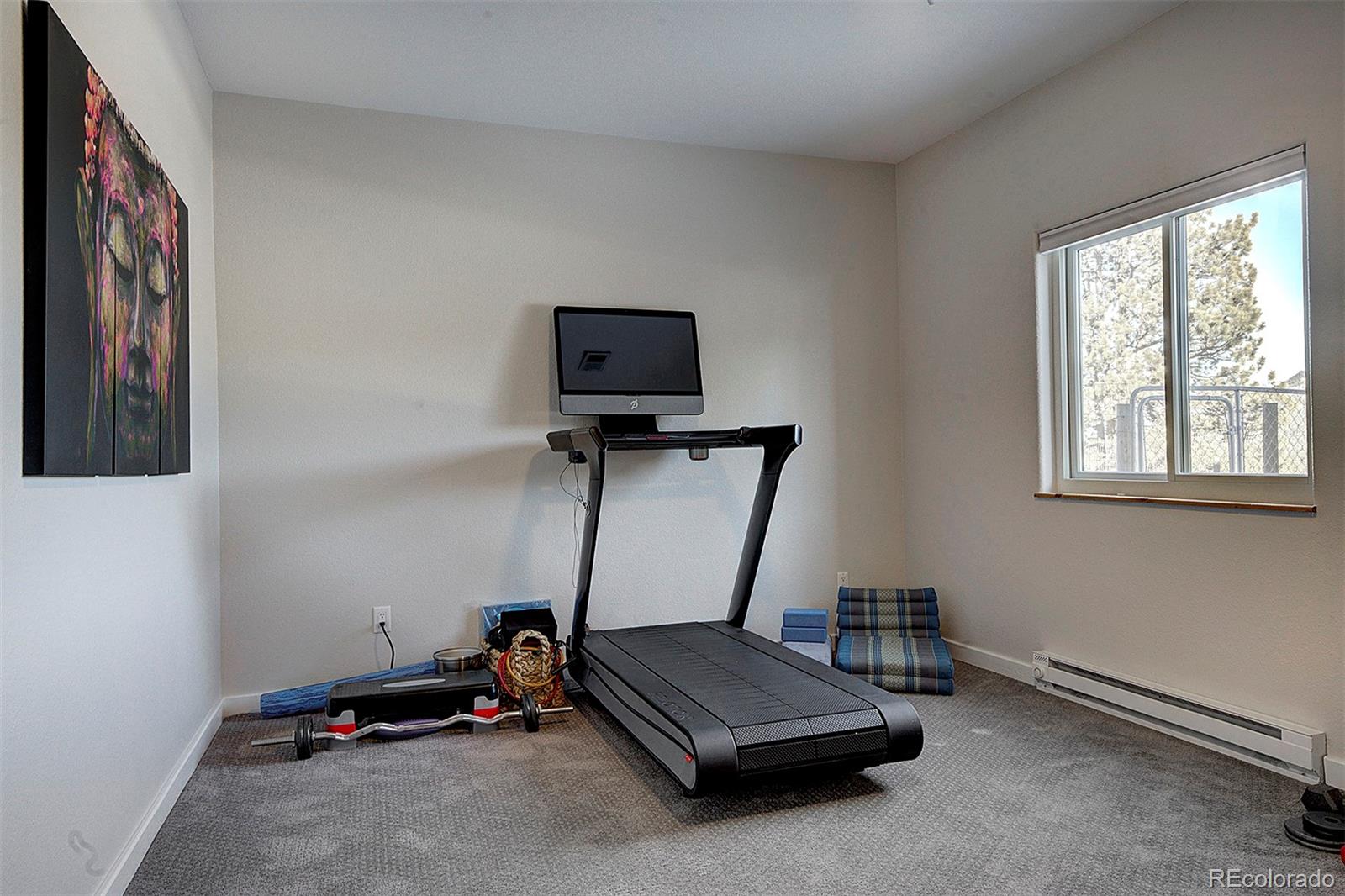 5371 Hazel Road Evergreen, CO 80439 - Photo 45 of 47 a room with gym equipment and a window