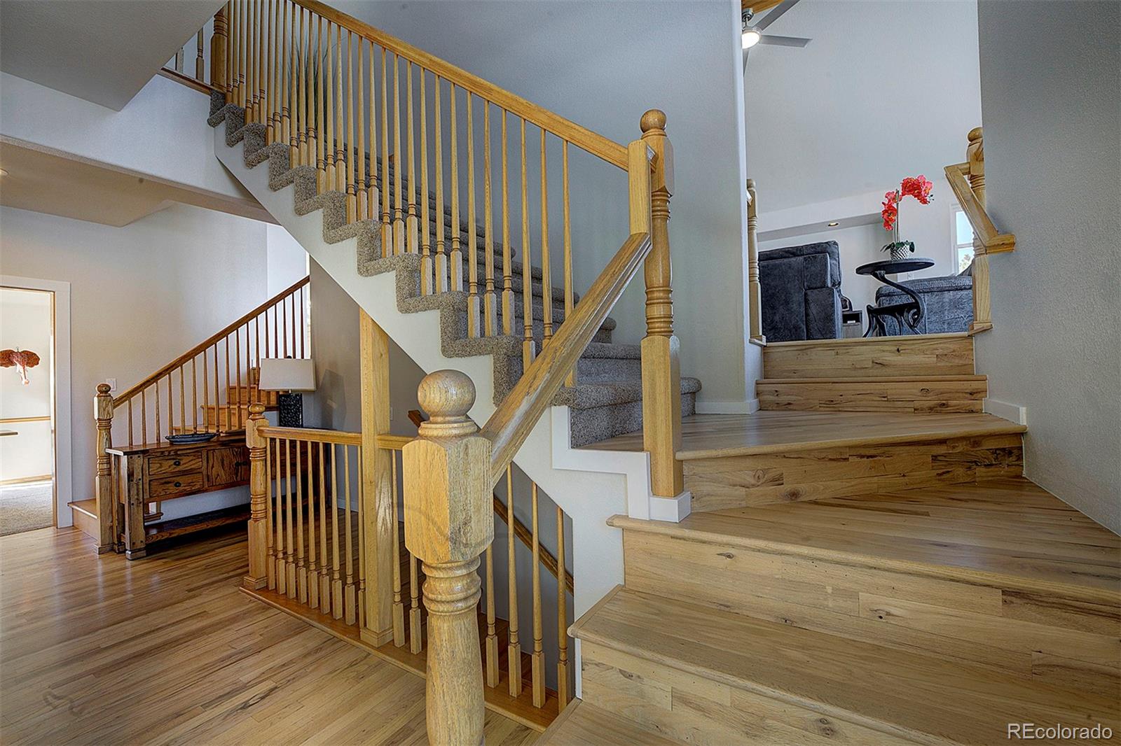 5371 Hazel Road Evergreen, CO 80439 - Photo 8 of 47 a view of entryway and hall with wooden floor