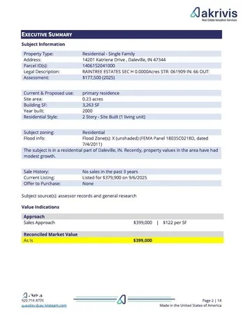 $329,900 | 14201 Katriene Drive, Daleville, IN 47334