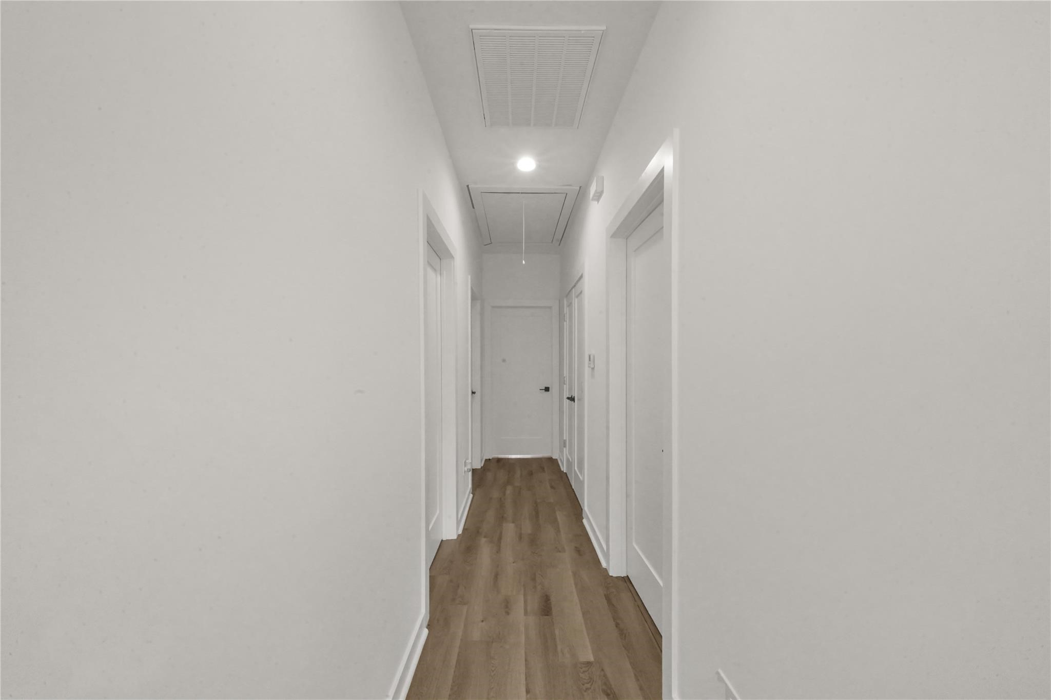 8402 Double, Unit B Houston, TX 77088 - Photo 11 of 21 a view of a hallway with wooden floor