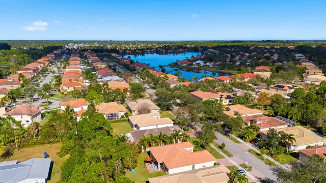an aerial view of multiple house