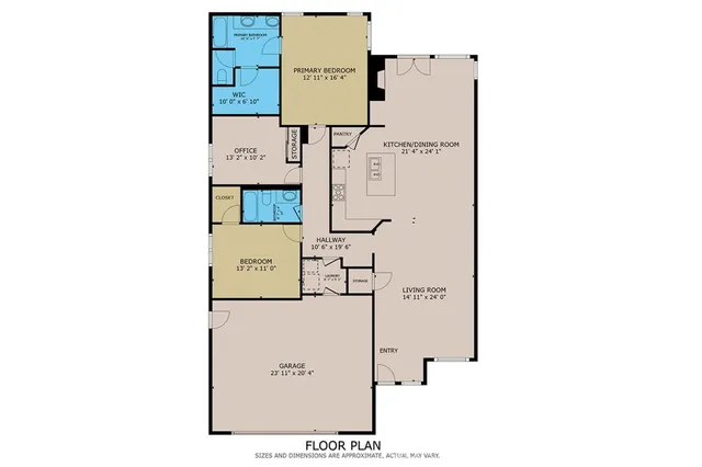 an aerial view of a house with yard and mountain view in back
