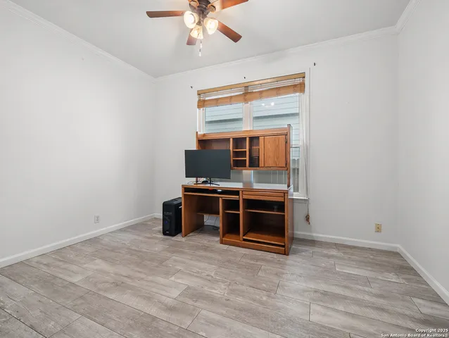 a room with furniture and natural light