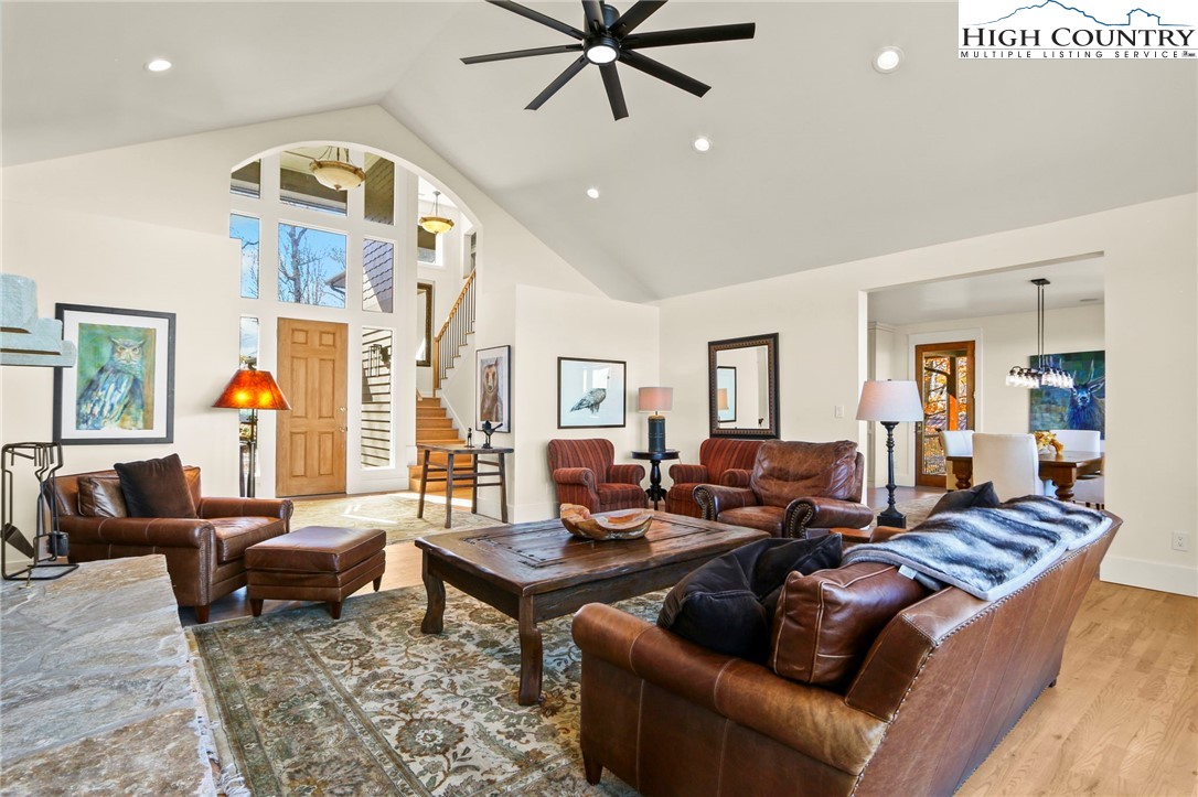 110 Pinnacle Ridge Road Beech Mountain, NC 28604 - Photo 7 of 49 a living room with furniture and a large window