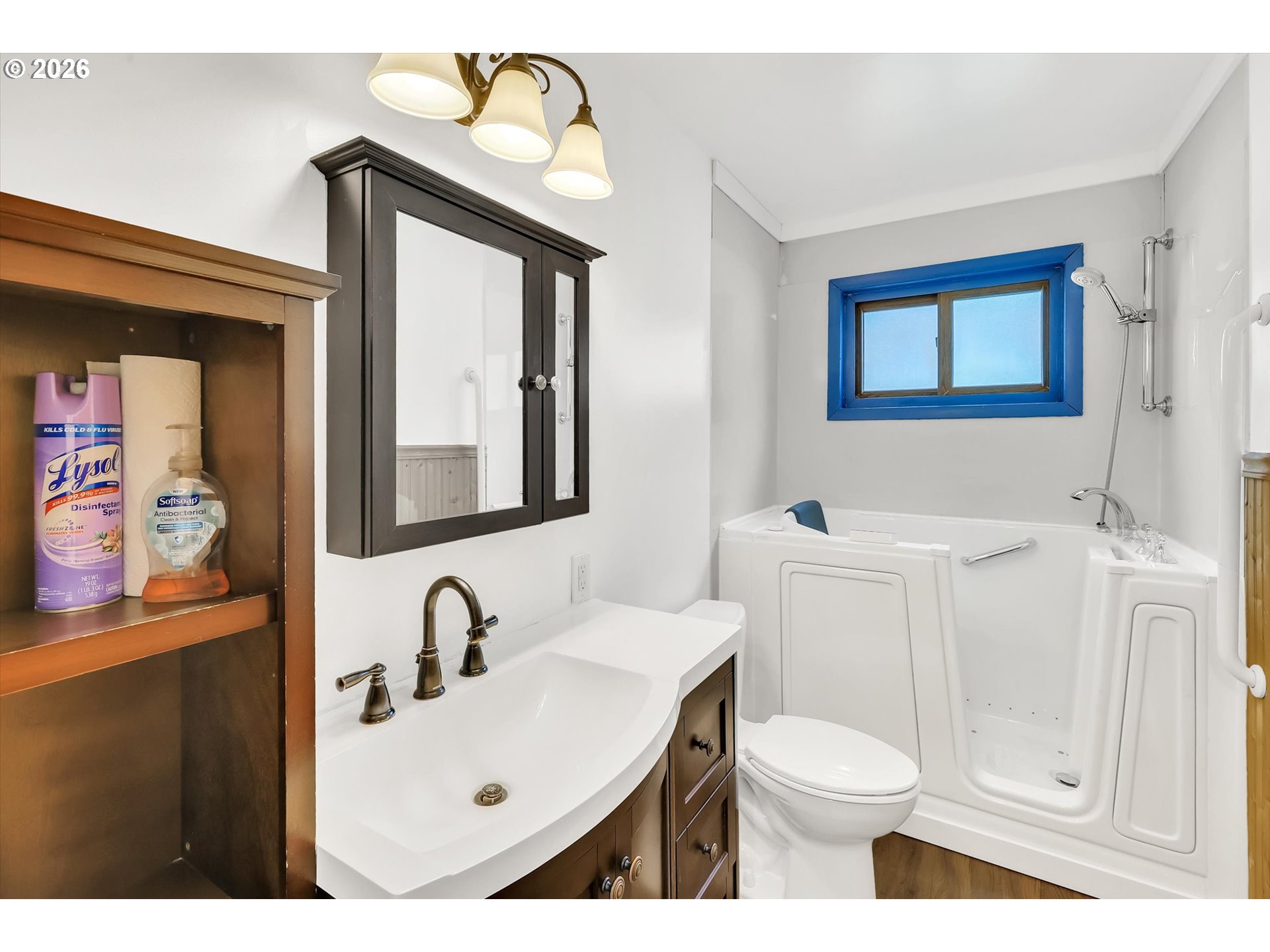 515 Harrison Street Fairview, OR 97024 - Photo 27 of 38 a bathroom with a toilet sink and mirror