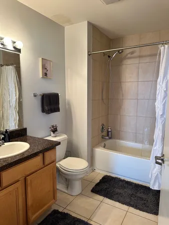 a bathroom with a sink a toilet and a bathtub