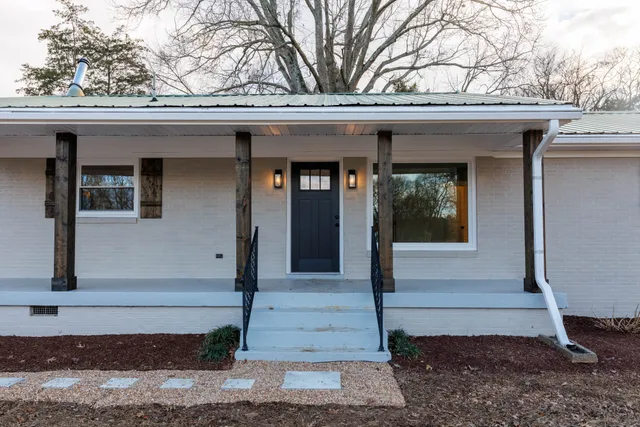 a front view of a house