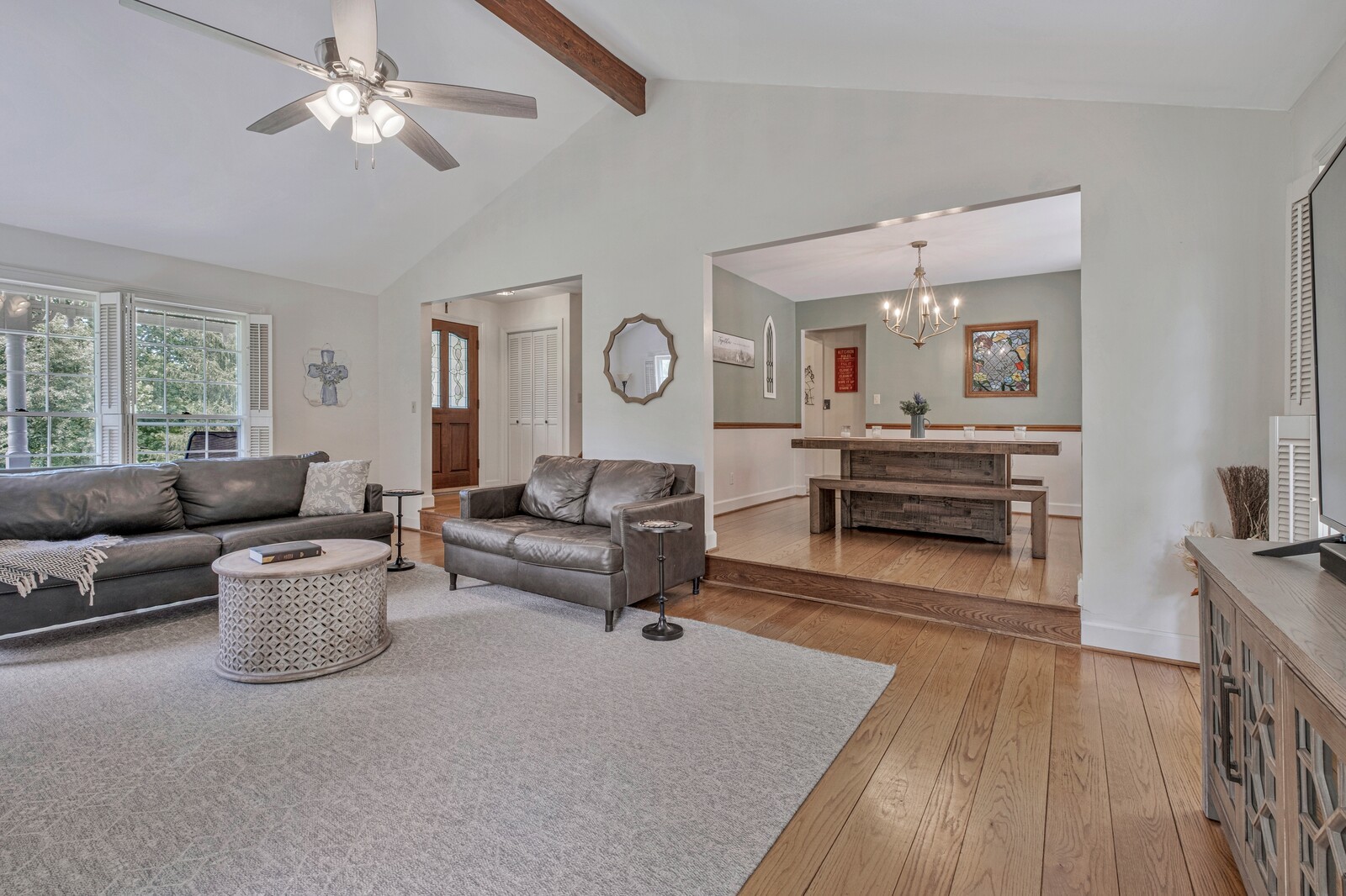 14 Edd Hackett Road Pleasant Shade, TN 37145 - Photo 9 of 43 a living room with furniture and a fireplace