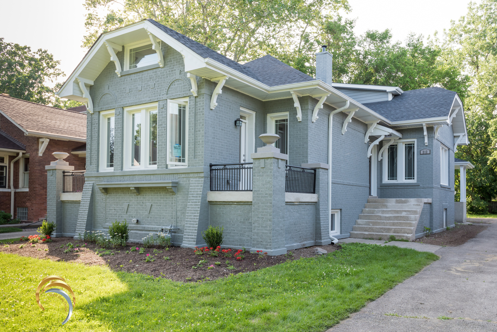 212 Gage Road Riverside, IL 60546 - Photo 2 of 19 a front view of a house with garden