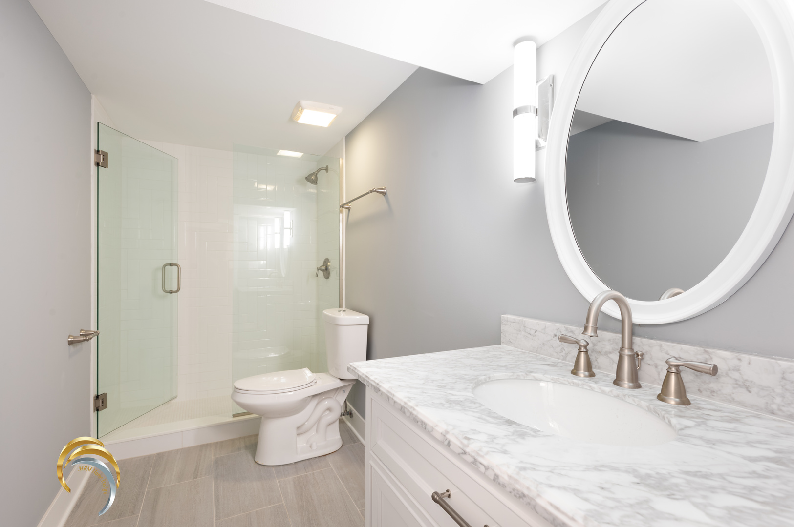 212 Gage Road Riverside, IL 60546 - Photo 17 of 19 a bathroom with a granite countertop sink mirror vanity and toilet