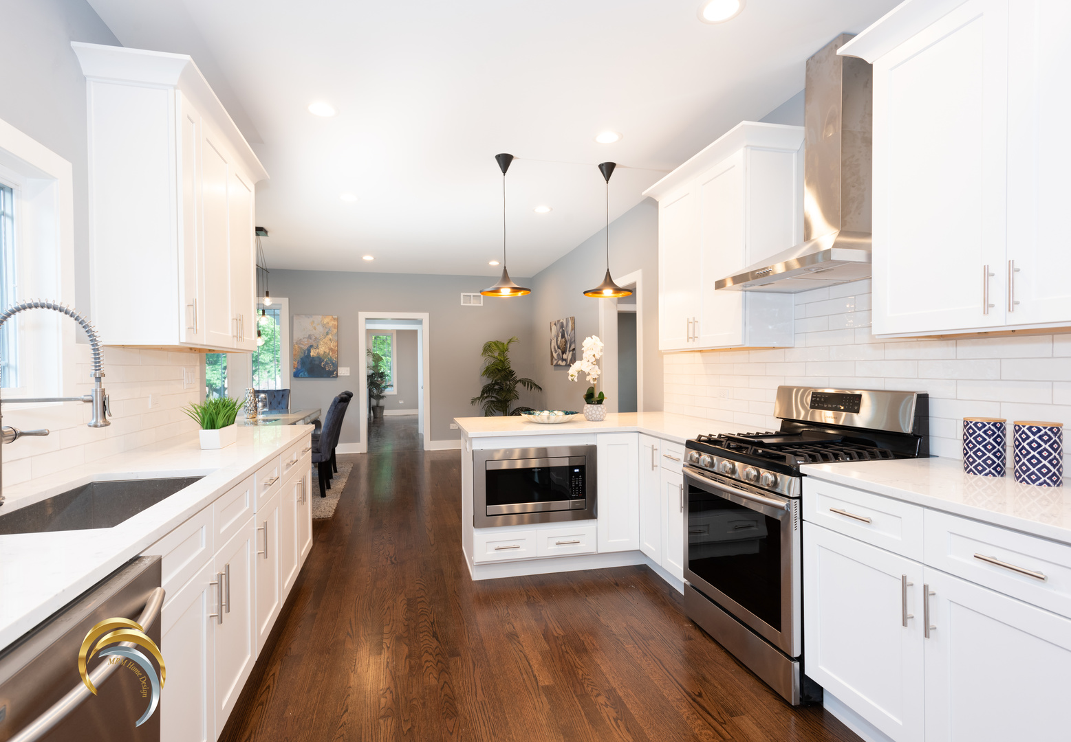 212 Gage Road Riverside, IL 60546 - Photo 7 of 19 a kitchen with a white stove top oven and sink
