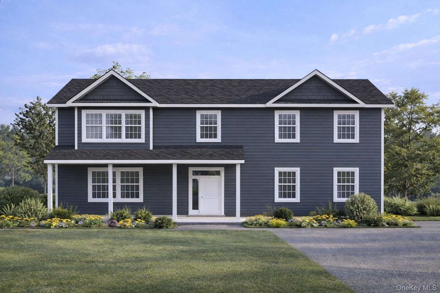 Lot 11 Lattintown Road Newburgh, NY 12550 - Photo 7 of 8 View of front of house with a porch, a front lawn, and roof with shingles