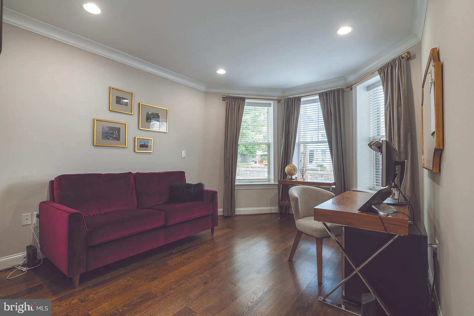2026 North Capitol Street Northwest, Unit 1 Washington, DC 20002 - Photo 20 of 53 Bedroom #1 with bay windows (currently office)