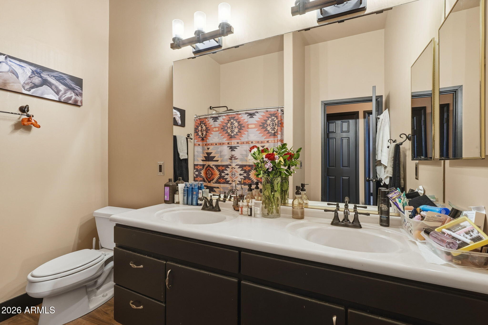 1114 East Carlise Road Phoenix, AZ 85086 - Photo 40 of 53 a bathroom with a sink vanity mirror and toilet