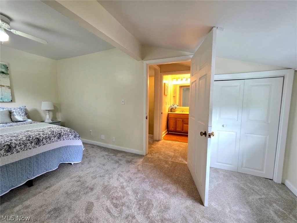 398 North Chillicothe Road Aurora, OH 44202 - Photo 32 of 39 Carpeted room with a ceiling fan, recessed ceiling, and bi-fold closet doors