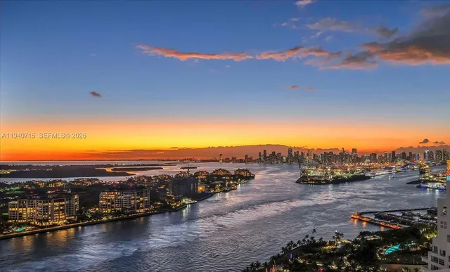 a view of city and ocean