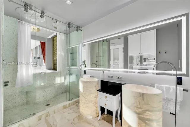 a view of balcony with furniture