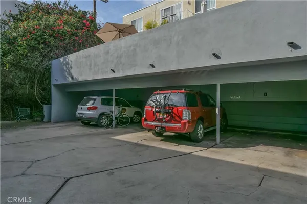 a view of a car garage