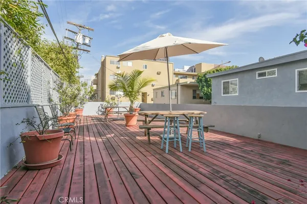 a outdoor view with a sitting space