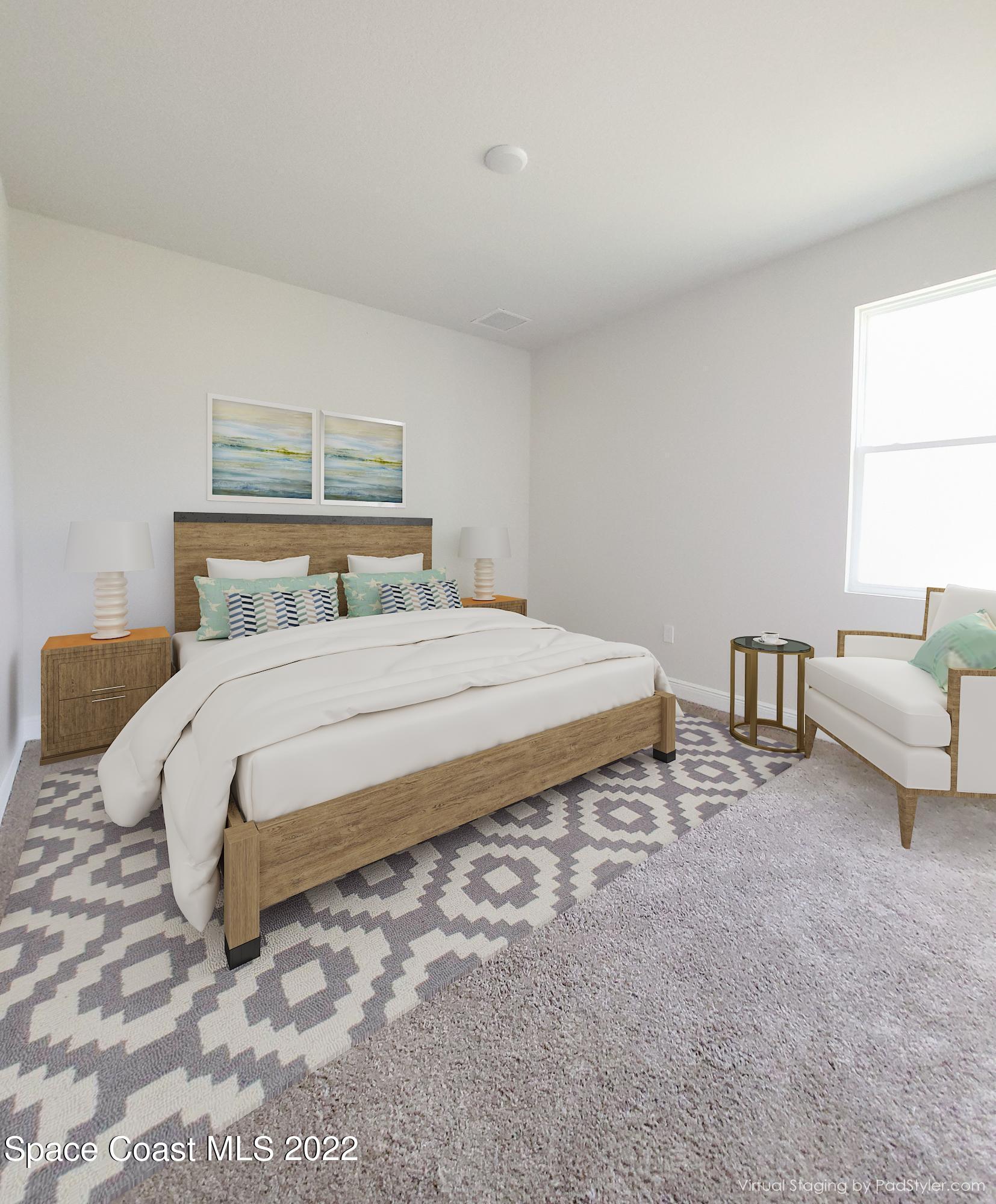 736 Doverbrook Road Northwest Palm Bay, FL 32907 - Photo 13 of 17 Virtually Staged Guest BR