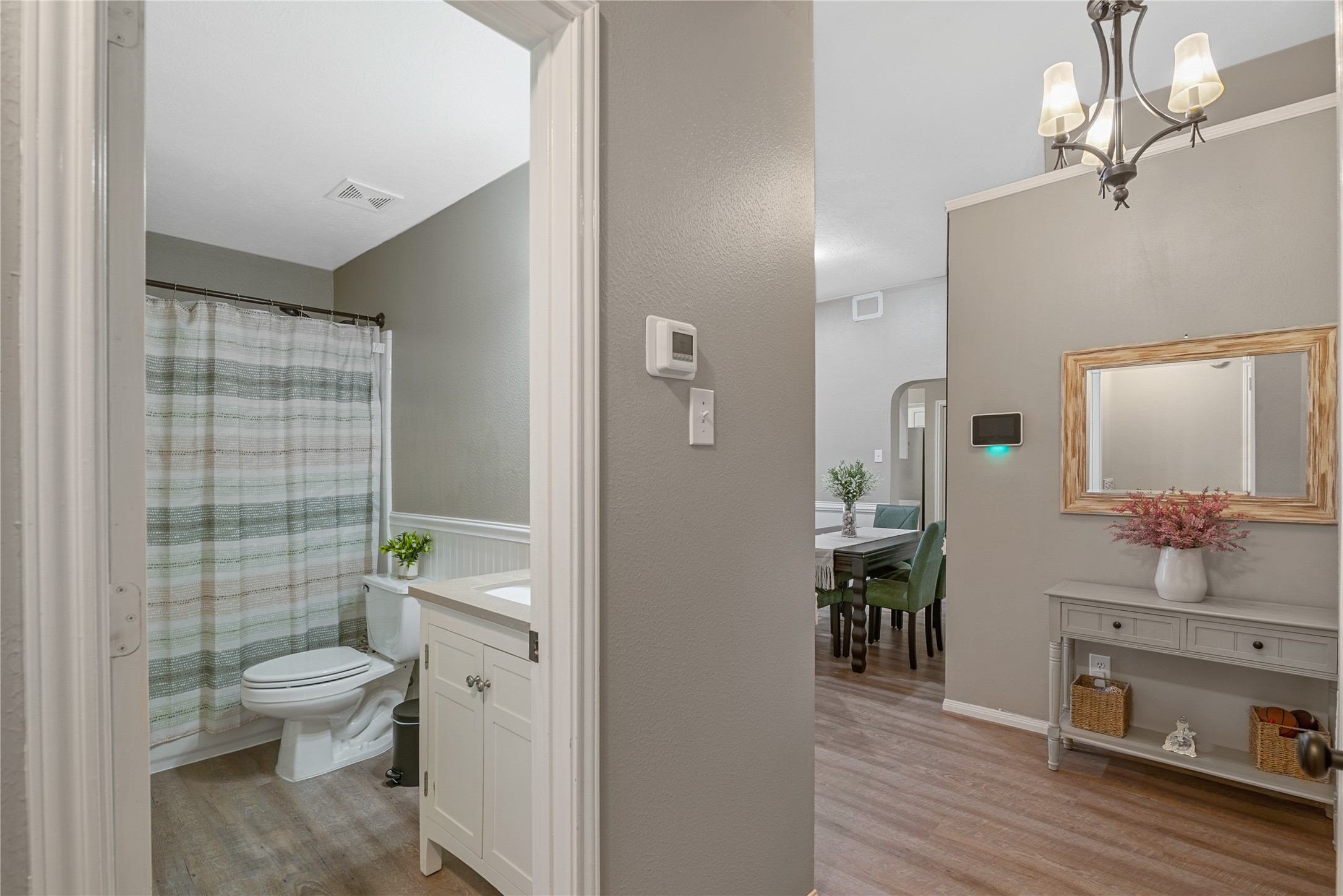 31203 Baker Lake Drive Spring, TX 77386 - Photo 15 of 24 The second full bath is conveniently located near the living area, offering easy access for guests and everyday use while enhancing the home's functional layout.